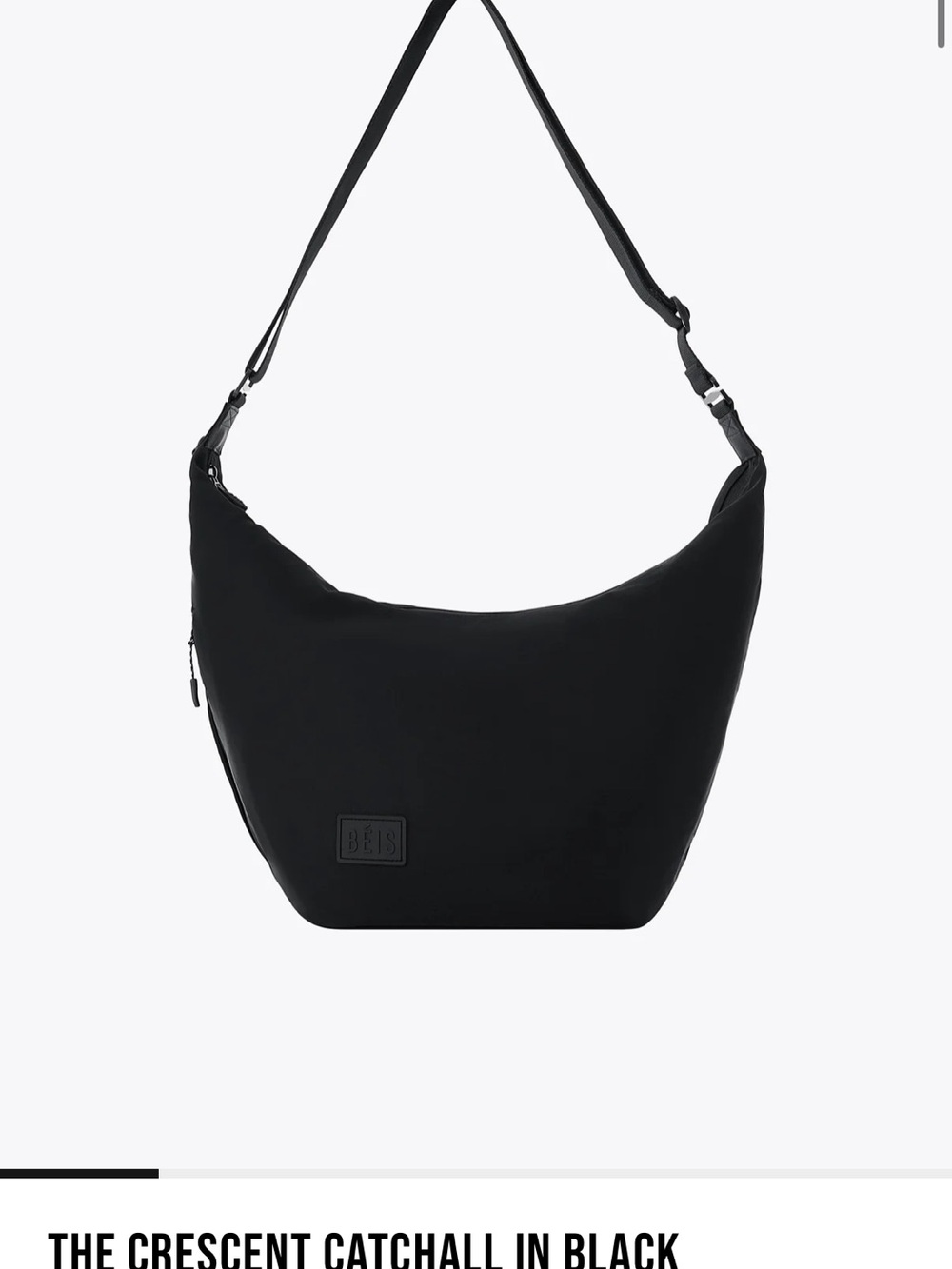 BEIS Crescent Catchall Shoulder Bag in Black